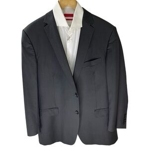 Z Zegna Men’s Wool/Mohair single Breasted 2 Button Blazer size 7-54-R Charcoal